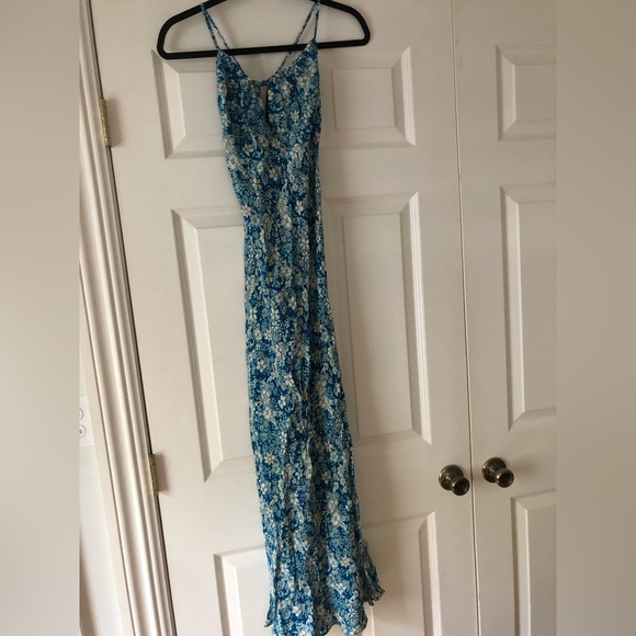Free People Bon Voyage Maxi Dress Blue Combo - Picture 2 of 5